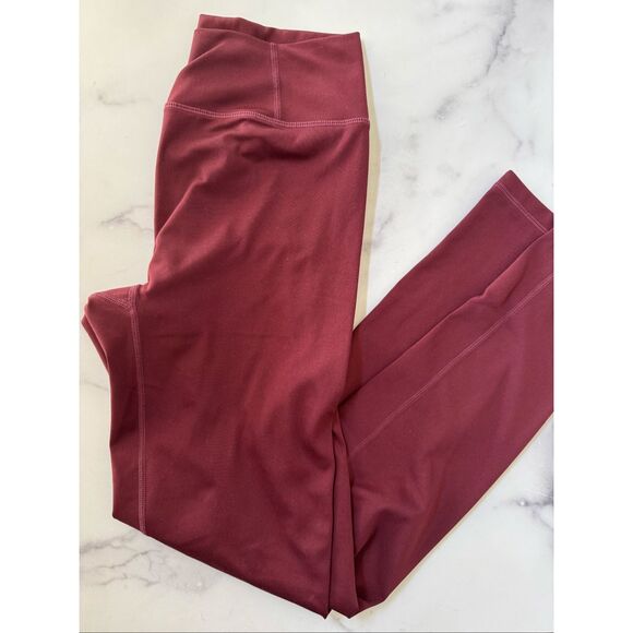 Oneractive timeless high-waisted leggings mulled wine women's medium regular len - Picture 2 of 4